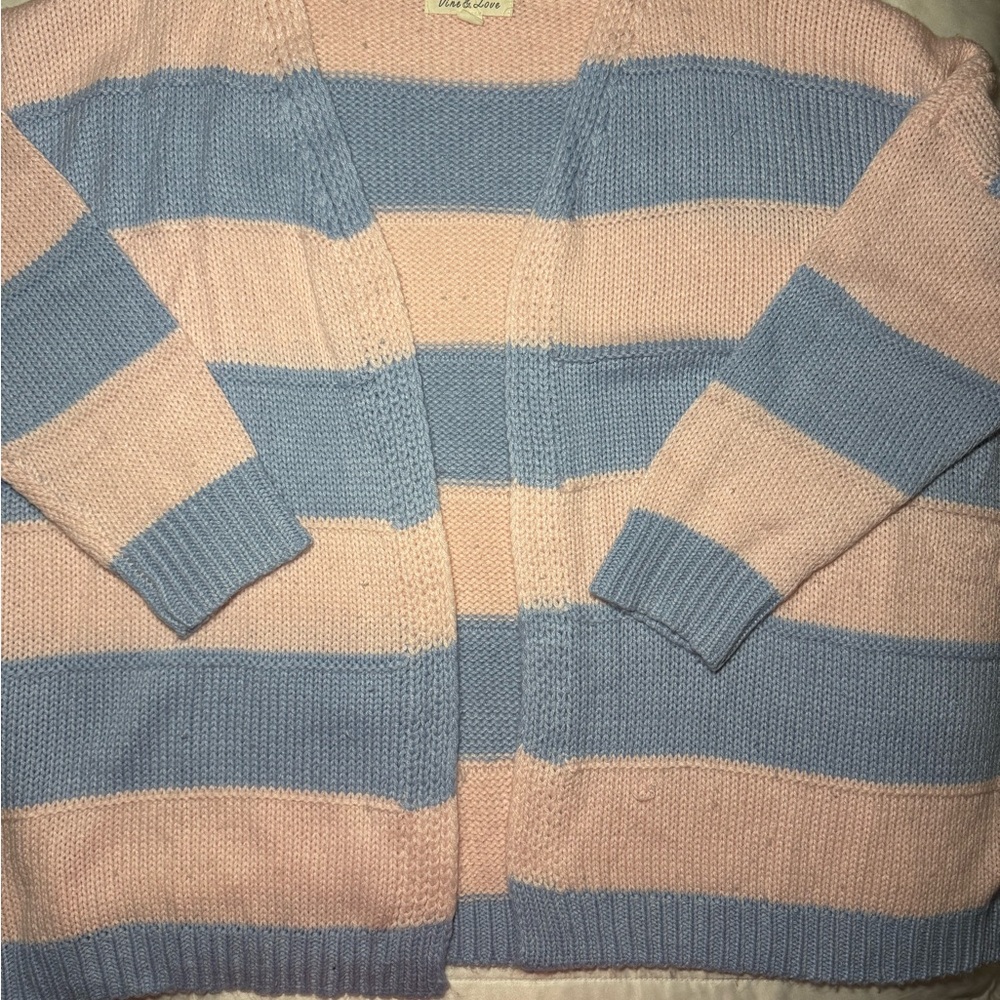Cozy Striped Sweater in Pink and Blue